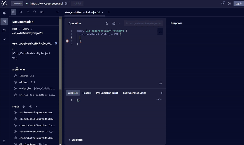 GraphQL explorer